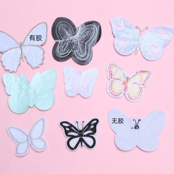 Wholesale Colorful butterfly sequin embroidery DIY Patches
