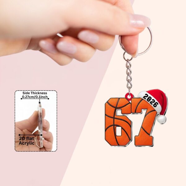 Wholesale Ball 67 Pendant Acrylic 2D Plane Christmas Pendant Keychain