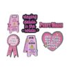 Wholesale Pink Series English Quotes Love Billboard Geometric Brooch