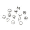 Wholesale Alloy geometric exaggerated moon heart butterfly snake hollow ring