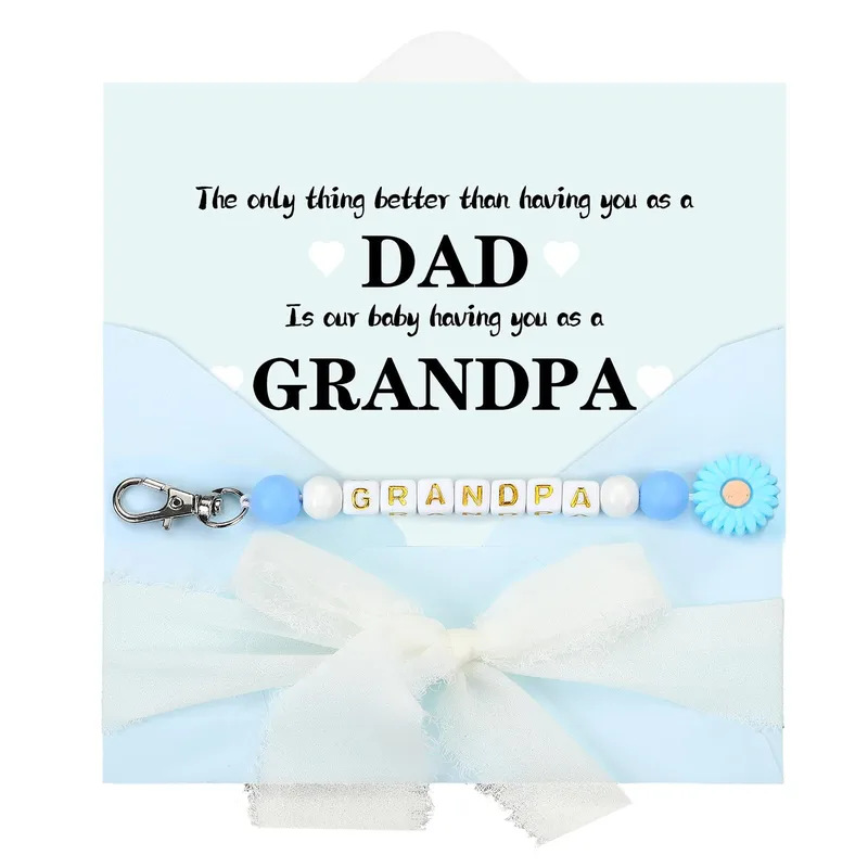 Wholesale Letter Bead Keychain Silicone Pendant Keychain
