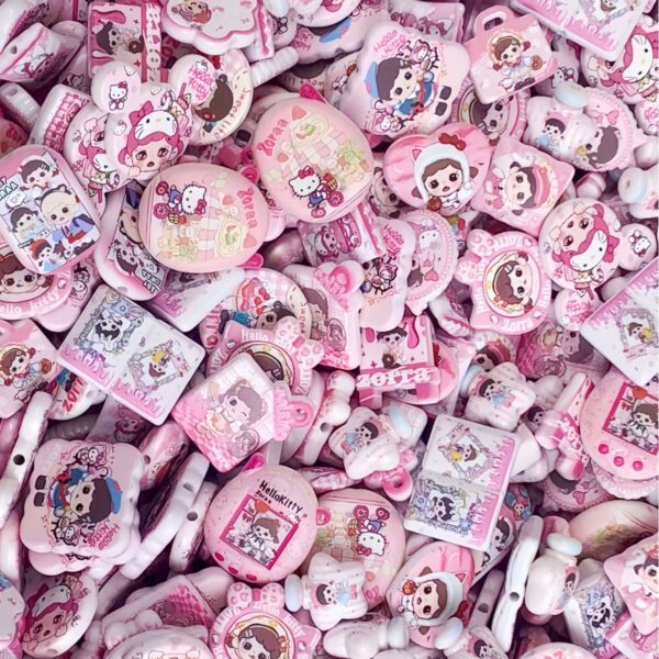 O1CN01SvfYo01l5L90yOuo2_2221007554767-0-cib Wholesale ZORRA Sister's Perforated Double-Sided Printed Bead Aessories for Mobile Phone Chains, Bag Chains, Keychains, Loose Beads