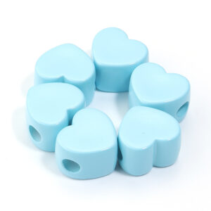 Heart light blue / 19.5*21.5mm aperture 6.2mm