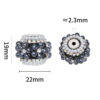 Wholesale 5pcs Five-petal Flower Diamond Bead Ball DIY Jewellery Bead Pen