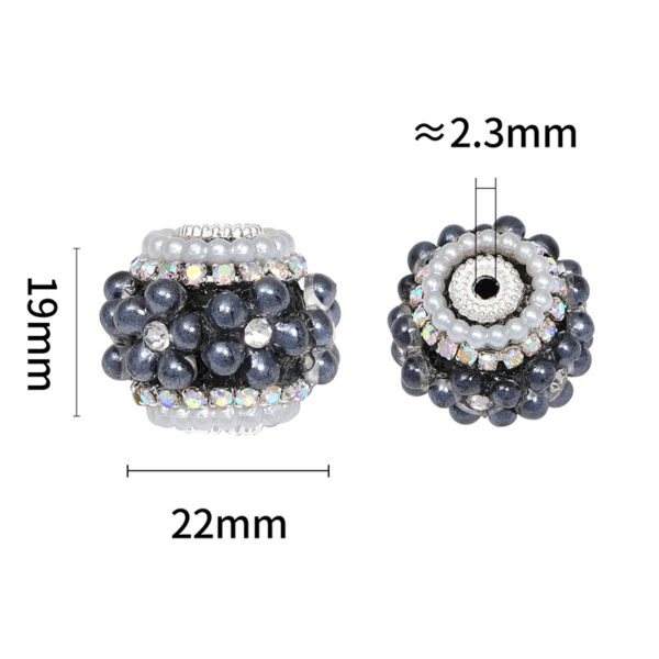 Wholesale 5pcs Five-petal Flower Diamond Bead Ball DIY Jewellery Bead Pen