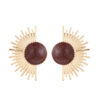 Wholesale Retro round sunburst earrings