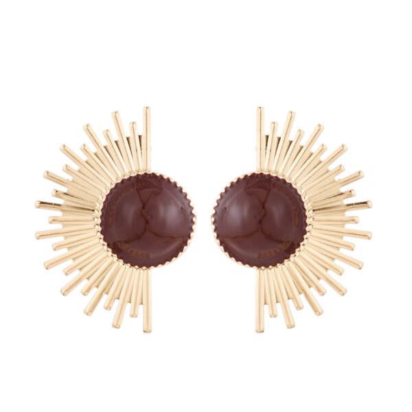 Wholesale Retro round sunburst earrings
