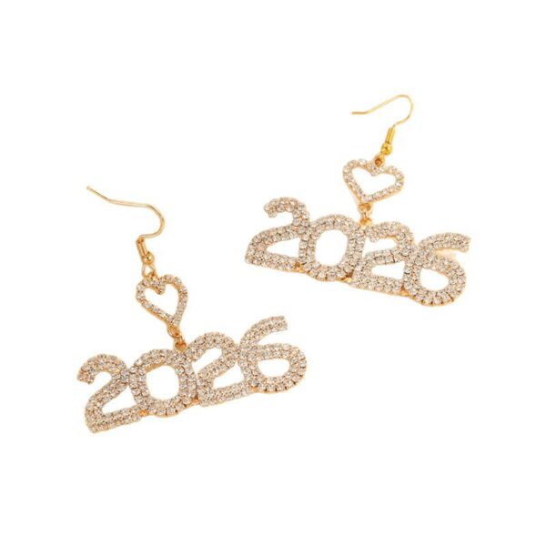 Wholesale 2026 Digital Full Diamond Earrings