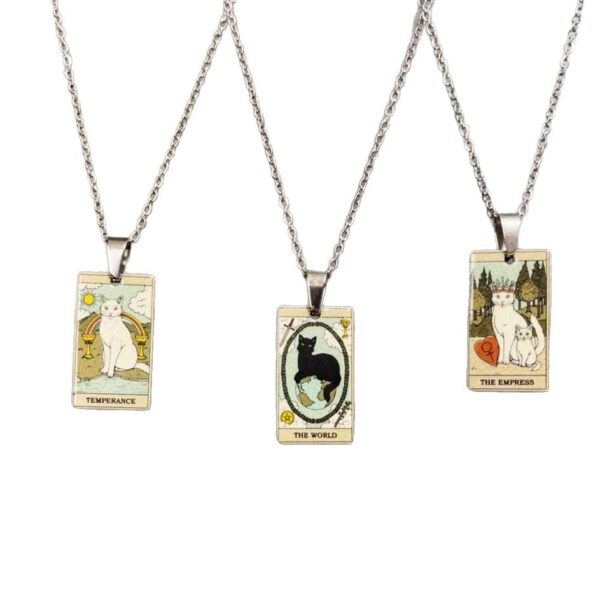 Wholesale Color printed card stainless steel letter necklace