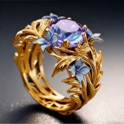 Wholesale Iris Enamel Oil Ring Colorful Zircon Ring