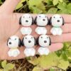 Wholesale Snoopy Puppy Plush Toy Cute Silicone 29mm Adorable Cartoon Through-Hole Beads DIY Phone Chain Keychain Car