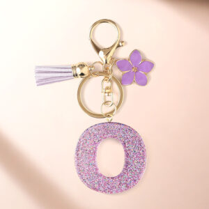 Purple o keychain