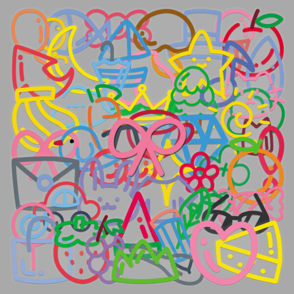 Wholesale 50pcs Transparent Fun Doodle Stickers