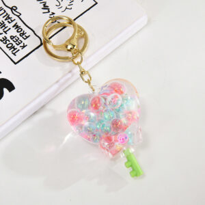 Fruit green / Light gold buckle + luminous love lollipop