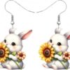 Wholesale Easter cartoon rabbit acrylic earrings