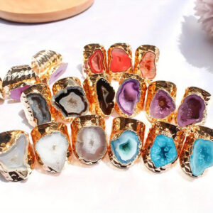 O1CN01T2llAK1u4GiJSrDZF_2216598745983-0-cib Wholesale Natural rough stone irregular gold ring