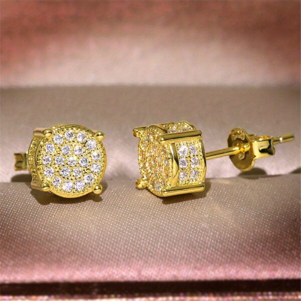 Wholesale Round shiny surroundings Blingbling Earrings