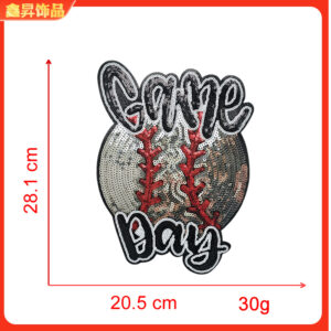 Hot melt glue*red and silver*letter ball*baseball gameday*height 28.1*20.5cm