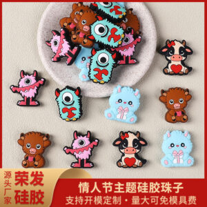 Wholesale Cartoon animal silicone beads