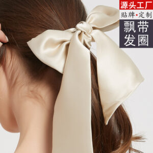 Wholesale hair rope hair accessories bow silk hair ring Hair Scrunchies