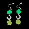 Wholesale green four-leaf clover lucky grass dinosaur teeth hat boots beer earrings