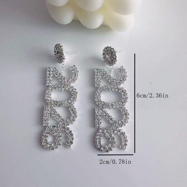 Wholesale 2026 digital rhinestone earrings