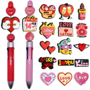 Wholesale Random 30pcs Valentine's Day Series Love Cartoon Focal Beads