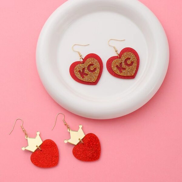 Wholesale Valentine's Day sweet love earrings earrings peach heart earrings jewelry ladies