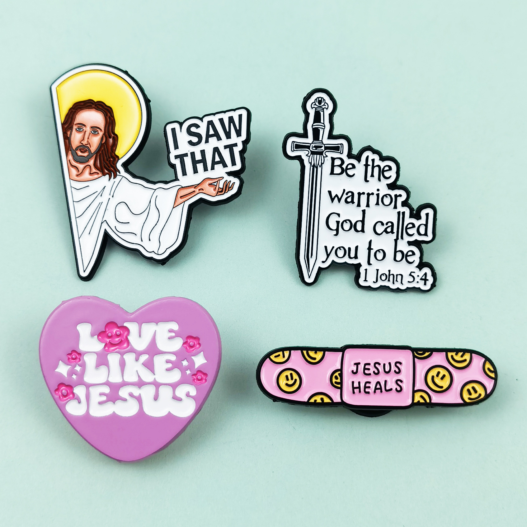 Wholesale English series cartoon character love patch metal brooch