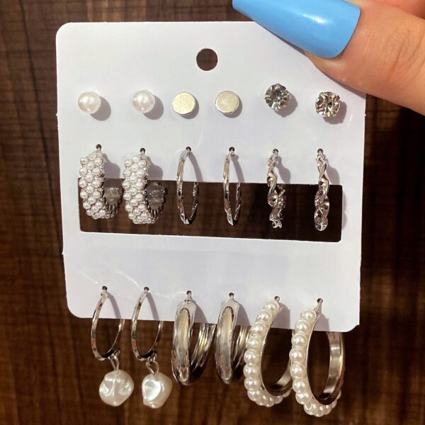 O1CN01TAEERi1RNOOQz6GQP_2219658172099-0-cib Wholesale Earrings Inlaid with Pearls Women's Earrings Set