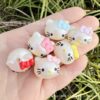 Wholesale 10pcs Colorful Cartoon Cat Head Bow Acrylic Beads OLY Exclusive
