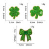 Wholesale Clover St. Patrick's Day 3 Bowknots Green Series Sequin Embroidery DIY Patches