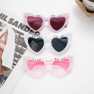 Wholesale sunglasses bride party sunglasses diy heart bridesmaid bride glasses
