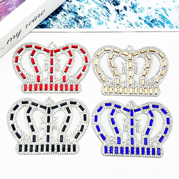 Wholesale Colorful Crown Diamond Embroidery DIY Patches
