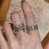 Wholesale Vintage mid-century style luxury filigree butterfly ring