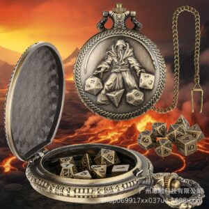 Wholesale Board game set dice character mage pocket watch