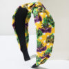 Wholesale Carnival fabric knotted polka dot printed wide edge headband