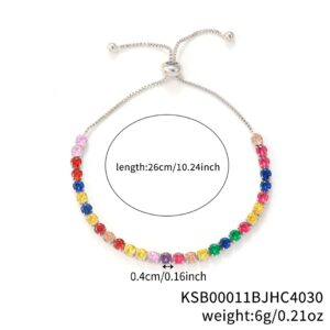 4mm white gold round colored stone