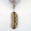 Wholesale Velvet Diamond Cartoon Keychain Diamond Hamburger Hot Dog Keychain Leather T