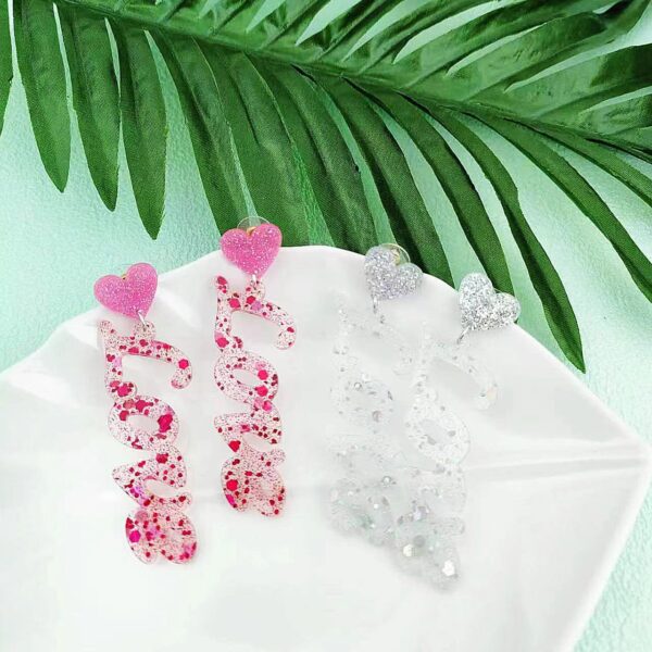 O1CN01THwCvu2D9HcobejXR_2216733868566-0-cib Wholesale shiny love acrylic Valentine's Day earrings shiny stud earrings jewelry