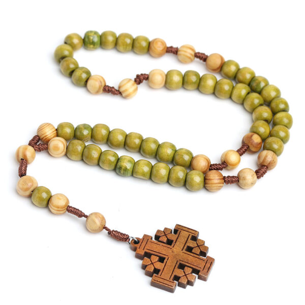 O1CN01TIHjW61YLHvV0BKOl_2220746583042-0-cib Wholesale Woven prayer bead wooden cross pendant necklace