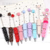 Wholesale Colorful flocking heart-shaped pearl bead pen