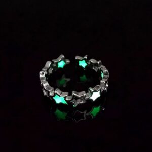 White steel green light