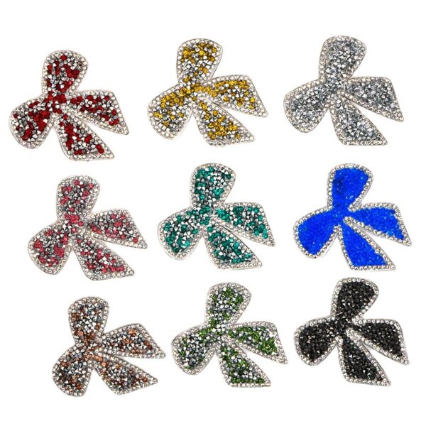 Wholesale Colorful bow pattern rhinestone embroidery DIY Patches