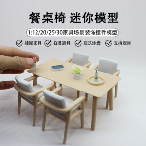 Wholesale Mini dollhouse decorations dining tables chairs