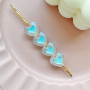 Pearlescent sky blue / 15 * 17mm 1 piece