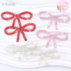 Wholesale Solid color rhinestone bow embroidery DIY Patches