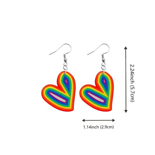 O1CN01TUjJu92MJfHFxjLdH_2219706609807-0-cib Wholesale Rainbow element colorful heart-shaped earrings