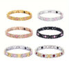 Wholesale Detachable Cross Magnet and Ornaments Diamond Magnet Women's Metal Bracelet