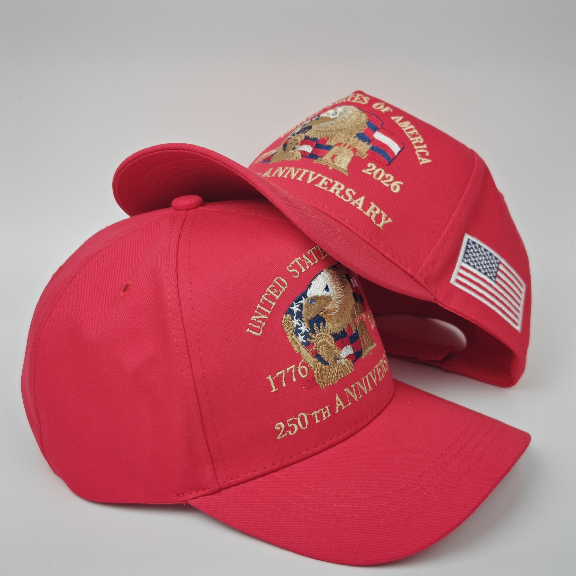 Wholesale Colorful Eagle Flag Embroidered Baseball Hat